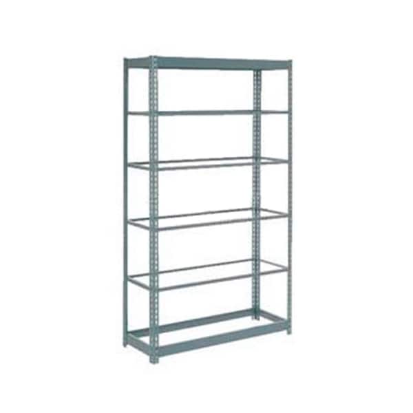 Heavy Duty Shelving 48W x 12D x 72H With 6 Shelves, No Deck, Gray